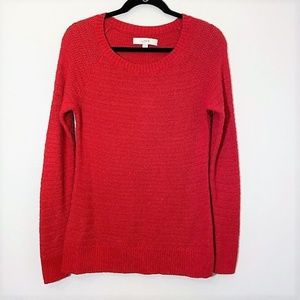 Ann Taylor LOFT | Red Knit Sweater Size M